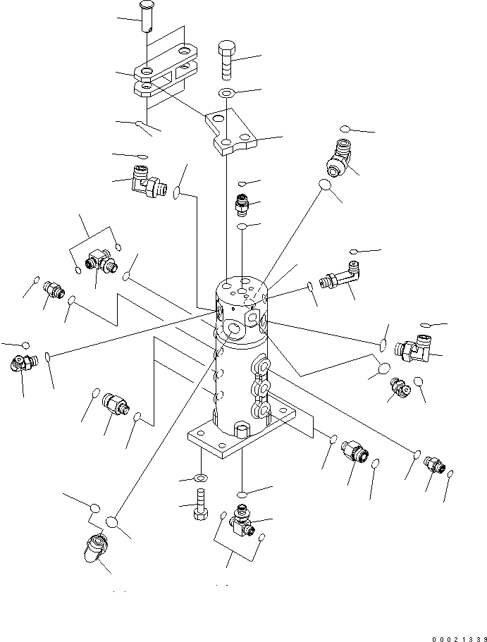 Схема запчастей Komatsu PC20MR-2-A - ПОВОРОТНОЕ СОЕДИНЕНИЕ (СОЕДИНИТЕЛЬН. ЧАСТИ) ПОВОРОТН. КРУГ И КОМПОНЕНТЫ