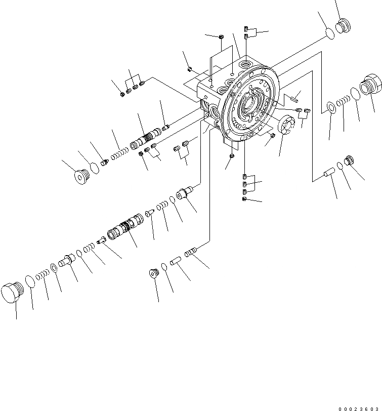 Схема запчастей Komatsu PC20MR-2-A - МОТОР ХОДА (ГИДРАВЛ МОТОР /) (/) ОСНОВН. КОМПОНЕНТЫ И РЕМКОМПЛЕКТЫ