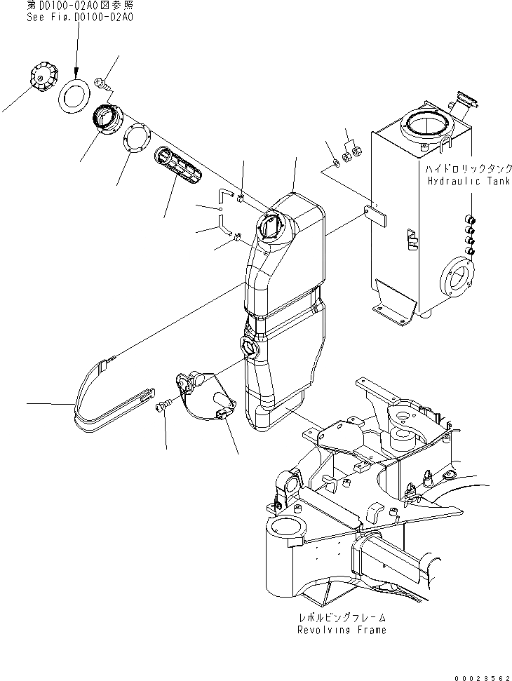 Схема запчастей Komatsu PC20MR-2-B - ТОПЛИВН. БАК. ТОПЛИВН. БАК. AND КОМПОНЕНТЫ