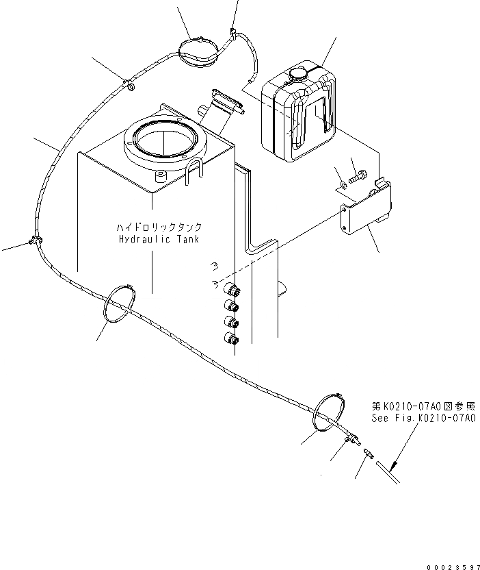 Схема запчастей Komatsu PC20MR-2-B - ОМЫВАТЕЛЬ СТЕКЛА (КАБИНА) КАБИНА ОПЕРАТОРА И СИСТЕМА УПРАВЛЕНИЯ
