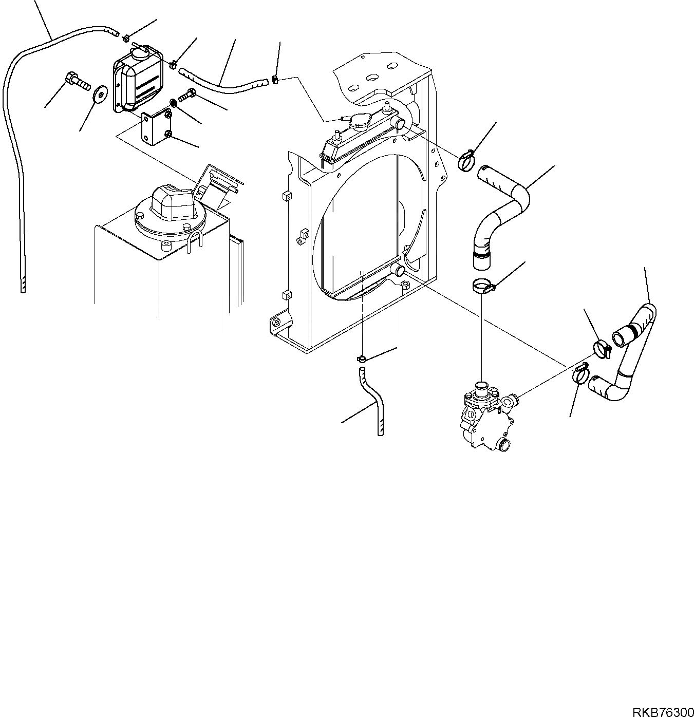 Схема запчастей Komatsu PC20MR-2 - РАДИАТОР (/) КОМПОНЕНТЫ ДВИГАТЕЛЯ И ЭЛЕКТРИКА