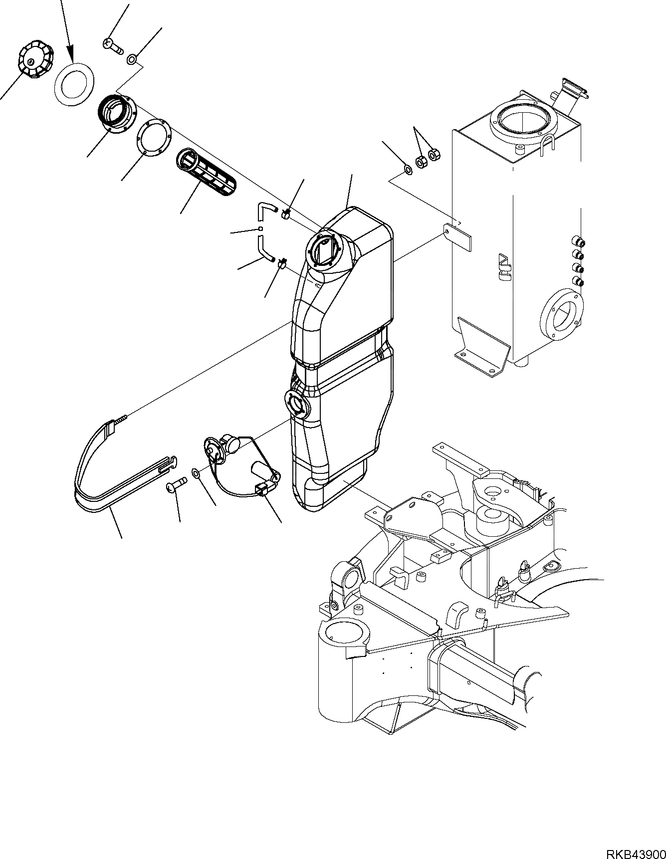 Схема запчастей Komatsu PC20MR-2 - ТОПЛИВН. БАК. КОМПОНЕНТЫ ДВИГАТЕЛЯ И ЭЛЕКТРИКА