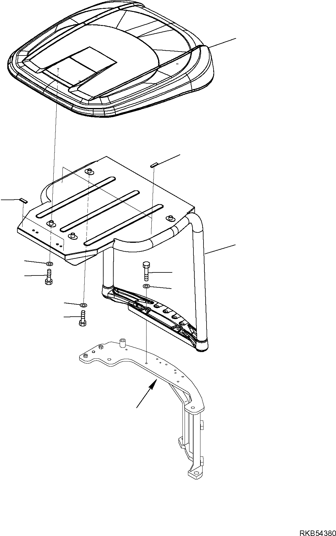 Схема запчастей Komatsu PC20MR-2 - НАВЕС ЧАСТИ КОРПУСА И КАБИНА