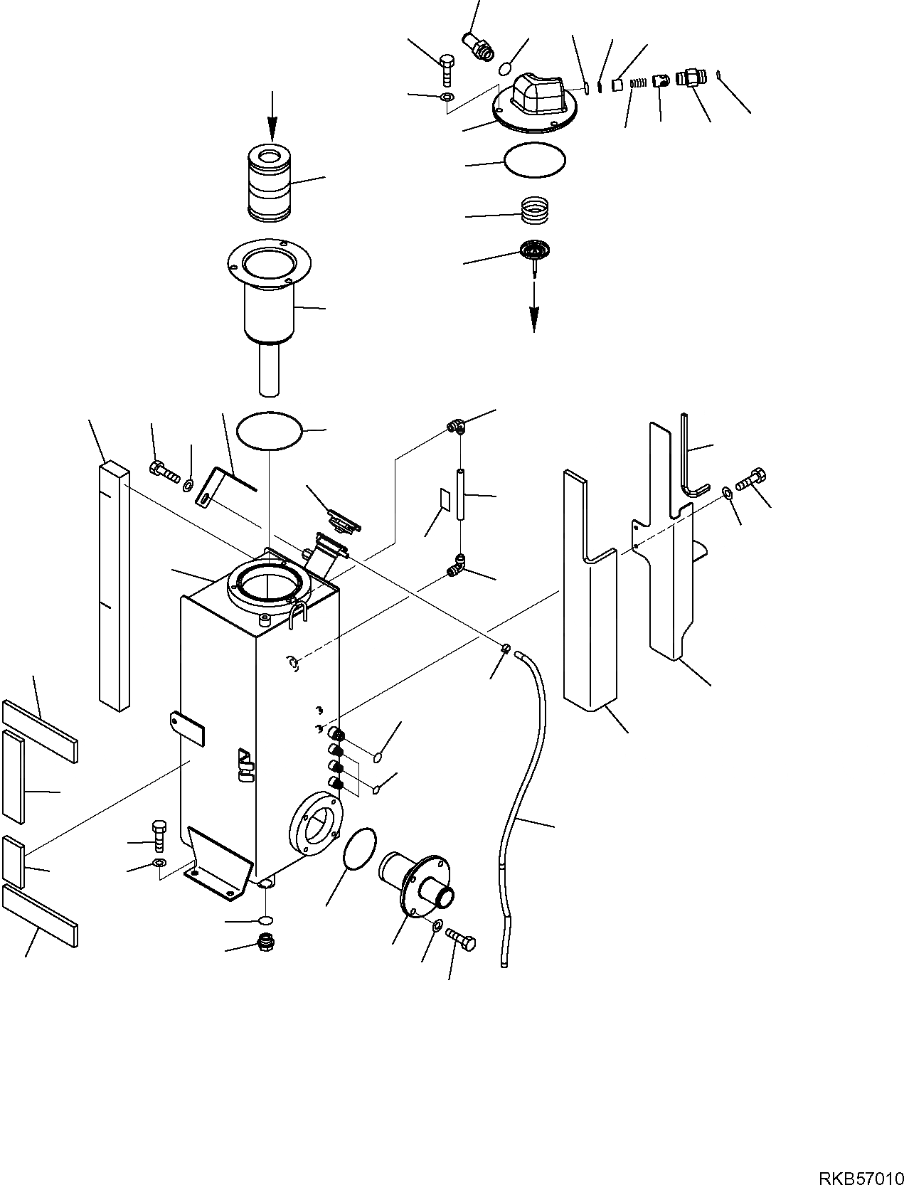 Схема запчастей Komatsu PC20MR-2 - ГИДР. БАК. РАБОЧЕЕ ОБОРУДОВАНИЕ ГИДРАВЛИКА