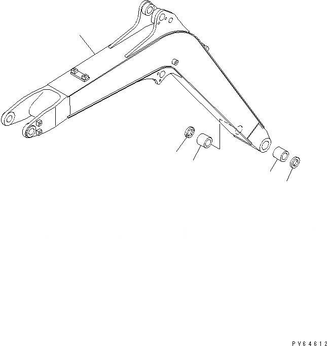 Схема запчастей Komatsu PC20MRX-1 - СТРЕЛА РАБОЧЕЕ ОБОРУДОВАНИЕ