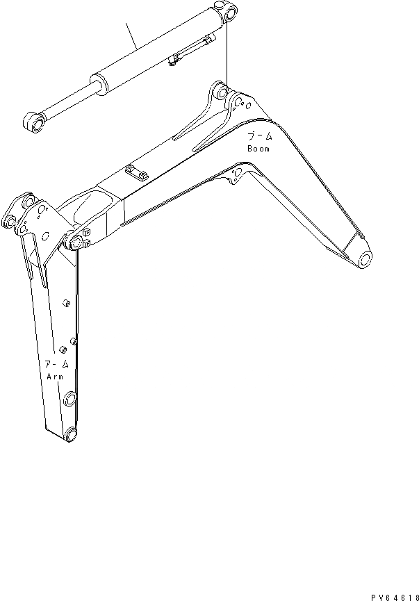 Схема запчастей Komatsu PC20MRX-1 - ЦИЛИНДР РУКОЯТИ РАБОЧЕЕ ОБОРУДОВАНИЕ
