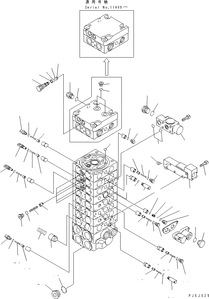 Схема запчастей Komatsu PC20MRX-1 - ОСНОВН. КЛАПАН (9-КЛАПАН) (7/)(№8-) ОСНОВН. КОМПОНЕНТЫ И РЕМКОМПЛЕКТЫ