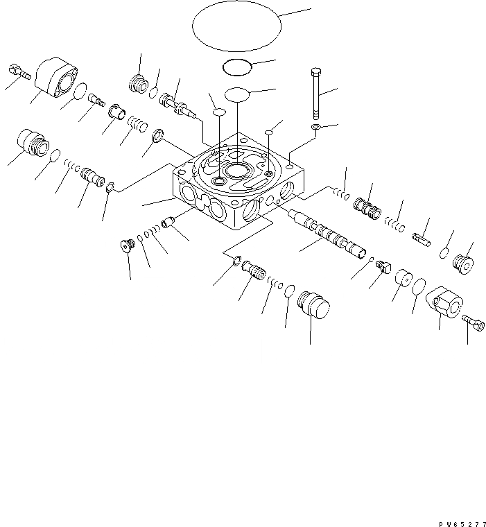 Схема запчастей Komatsu PC20MRX-1 - СЕРВИСНЫЙ КЛАПАН ОСНОВН. КОМПОНЕНТЫ И РЕМКОМПЛЕКТЫ