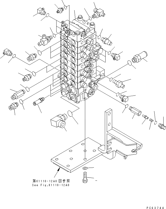 Схема запчастей Komatsu PC20R-8 - ОСНОВН. УПРАВЛЯЮЩ. КЛАПАН И КОМПОНЕНТЫ (НАКЛОНЯЕМ. МЕХАНИЧ. ОТВАЛ С ИЗМ. УГЛОМ ПОВОРОТА СПЕЦ-Я.) КАБИНА ОПЕРАТОРА И СИСТЕМА УПРАВЛЕНИЯ