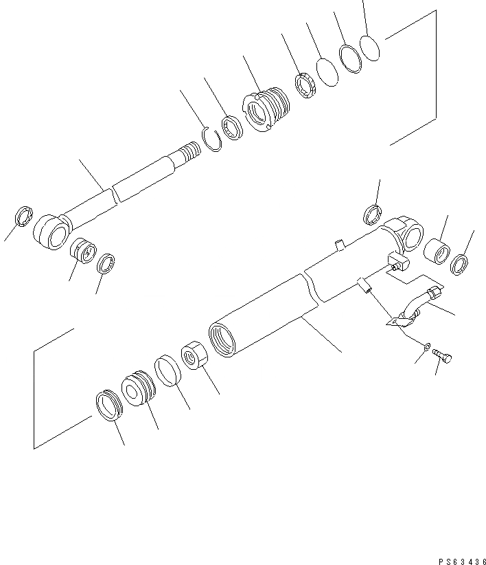 Схема запчастей Komatsu PC20R-8 - ЦИЛИНДР РУКОЯТИ(QUICK ГИДРОМОЛОТ РУКОЯТЬ СПЕЦ-Я.) (ВНУТР. ЧАСТИ) ОСНОВН. КОМПОНЕНТЫ И РЕМКОМПЛЕКТЫ