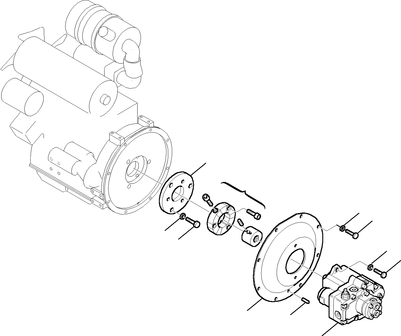 Схема запчастей Komatsu PC20R-8 - МЕХ-М ОТБОРА МОЩНОСТИ КОМПОНЕНТЫ ДВИГАТЕЛЯ И ЭЛЕКТРИКА