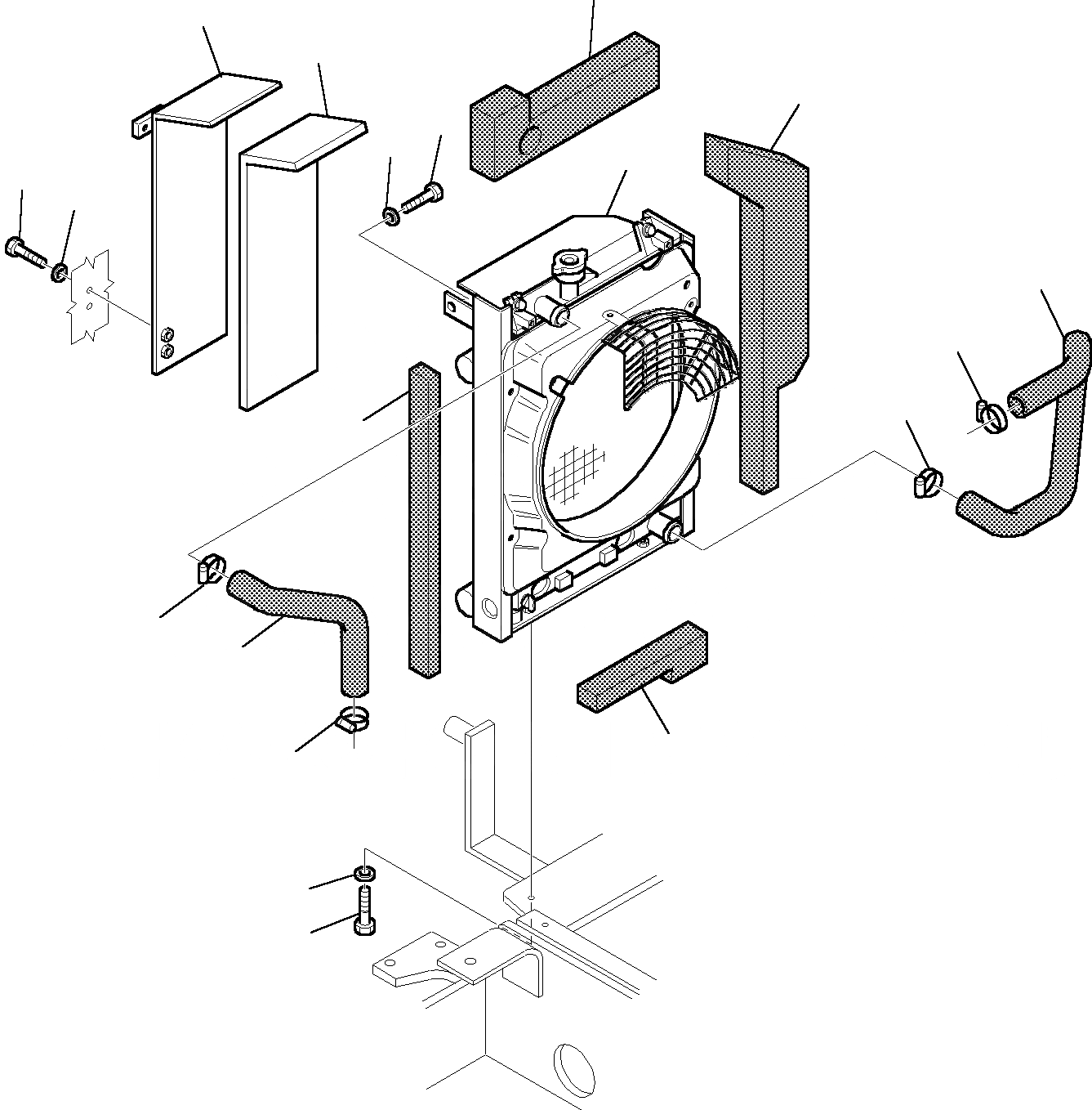 Схема запчастей Komatsu PC20R-8 - РАДИАТОР (ЭЛЕМЕНТЫ КРЕПЛЕНИЯ) КОМПОНЕНТЫ ДВИГАТЕЛЯ И ЭЛЕКТРИКА