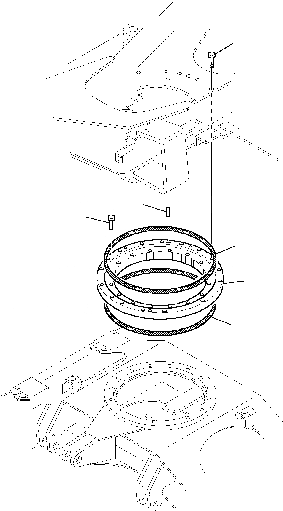 Схема запчастей Komatsu PC20R-8 - ПОВОРОТН. КРУГ ПОВОРОТН. КРУГ И МЕХАНИЗМ ПОВОРОТА