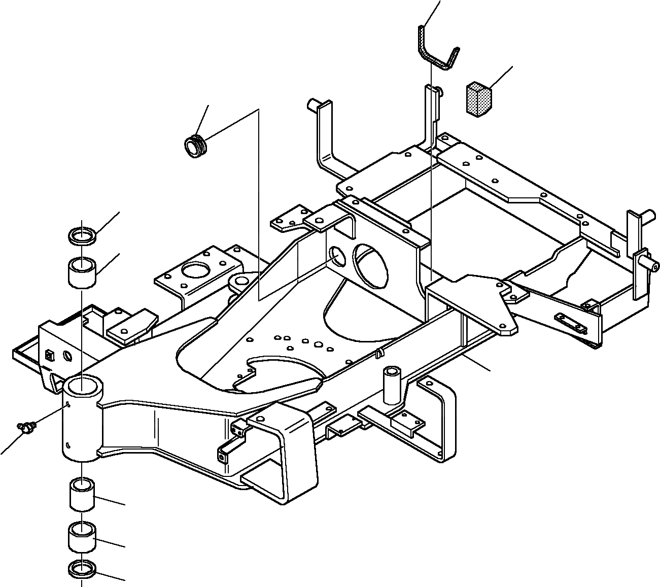 Схема запчастей Komatsu PC20R-8 - ОСНОВНАЯ РАМА СИСТЕМА УПРАВЛЕНИЯ И ОСНОВНАЯ РАМА