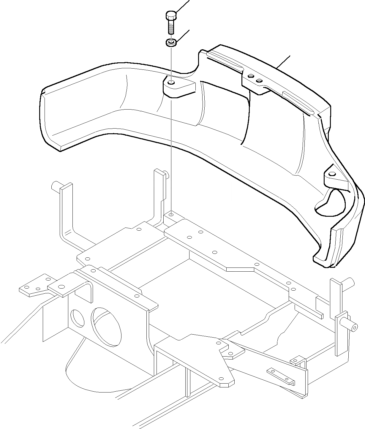 Схема запчастей Komatsu PC20R-8 - ПРОТИВОВЕС СИСТЕМА УПРАВЛЕНИЯ И ОСНОВНАЯ РАМА