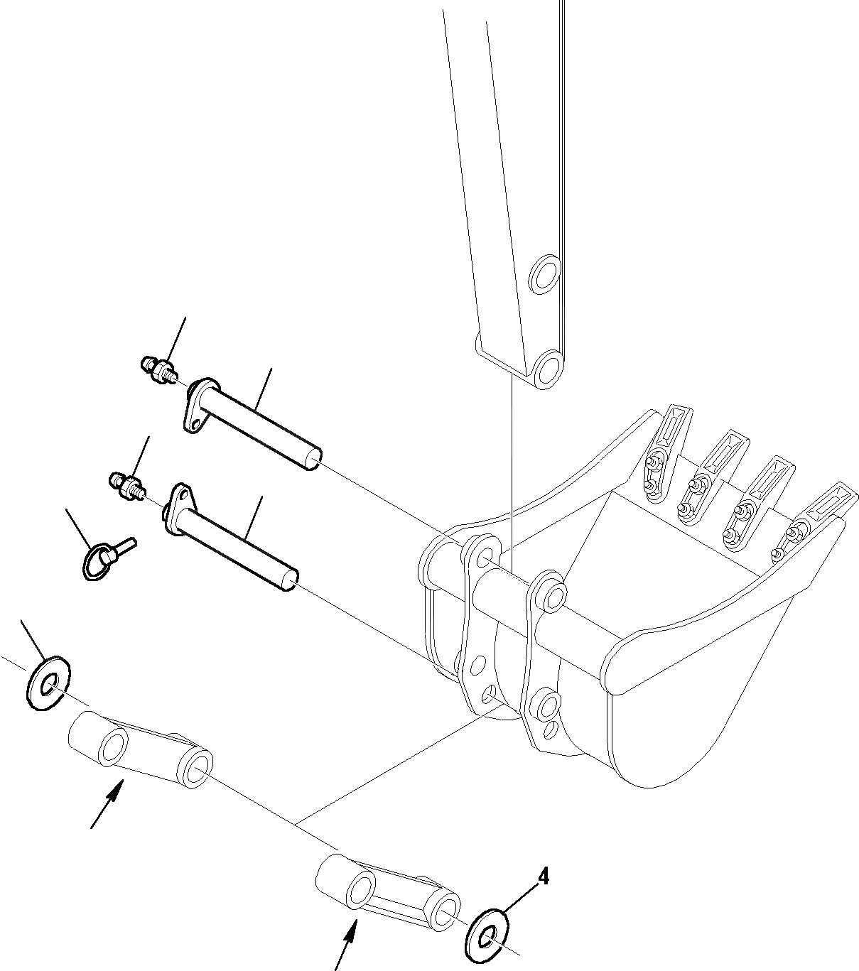 Схема запчастей Komatsu PC20R-8 - ПАЛЕЦ КОВША РАБОЧЕЕ ОБОРУДОВАНИЕ