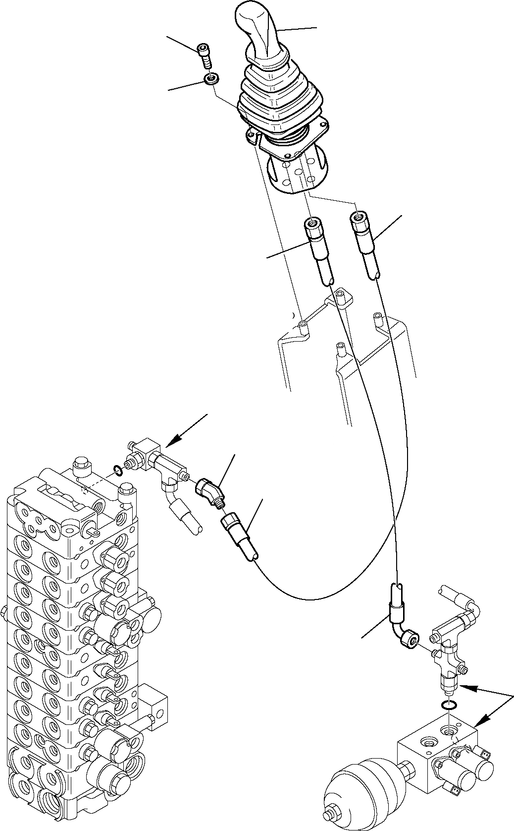Схема запчастей Komatsu PC20R-8 - ГИДРОЛИНИЯ ПРАВ. (СЕРВОУПРАВЛ. ЛИНИЯ) УПРАВЛ-Е РАБОЧИМ ОБОРУДОВАНИЕМ