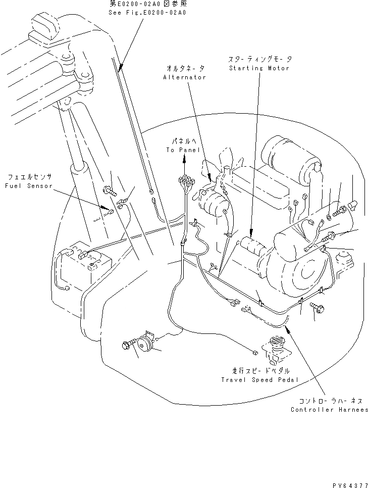 Схема запчастей Komatsu PC20UU-3 - ПРОВОДКА¤ / ЭЛЕКТРИКА