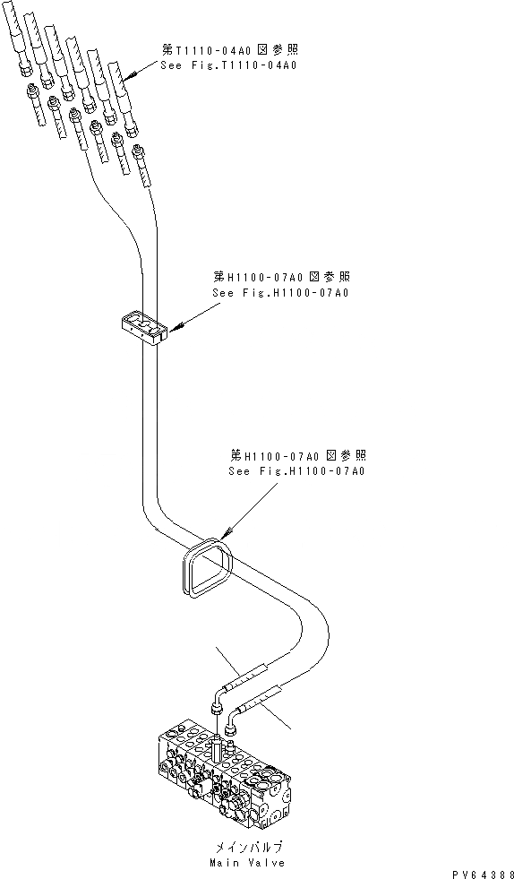 Схема запчастей Komatsu PC20UU-3 - ЛИНИЯ АКТУАТОРА (OFFSET ЦИЛИНДР ШЛАНГИ) ГИДРАВЛИКА