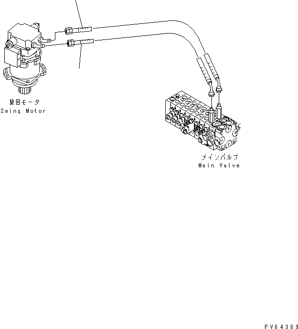 Схема запчастей Komatsu PC20UU-3 - ЛИНИЯ АКТУАТОРА (МОТОР ПОВОРОТА ШЛАНГИ) ГИДРАВЛИКА