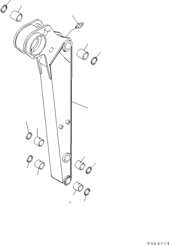 Схема запчастей Komatsu PC20UU-3 - РУКОЯТЬ (С MULTI CПОДВЕСН. КРОНШТЕЙН) РАБОЧЕЕ ОБОРУДОВАНИЕ