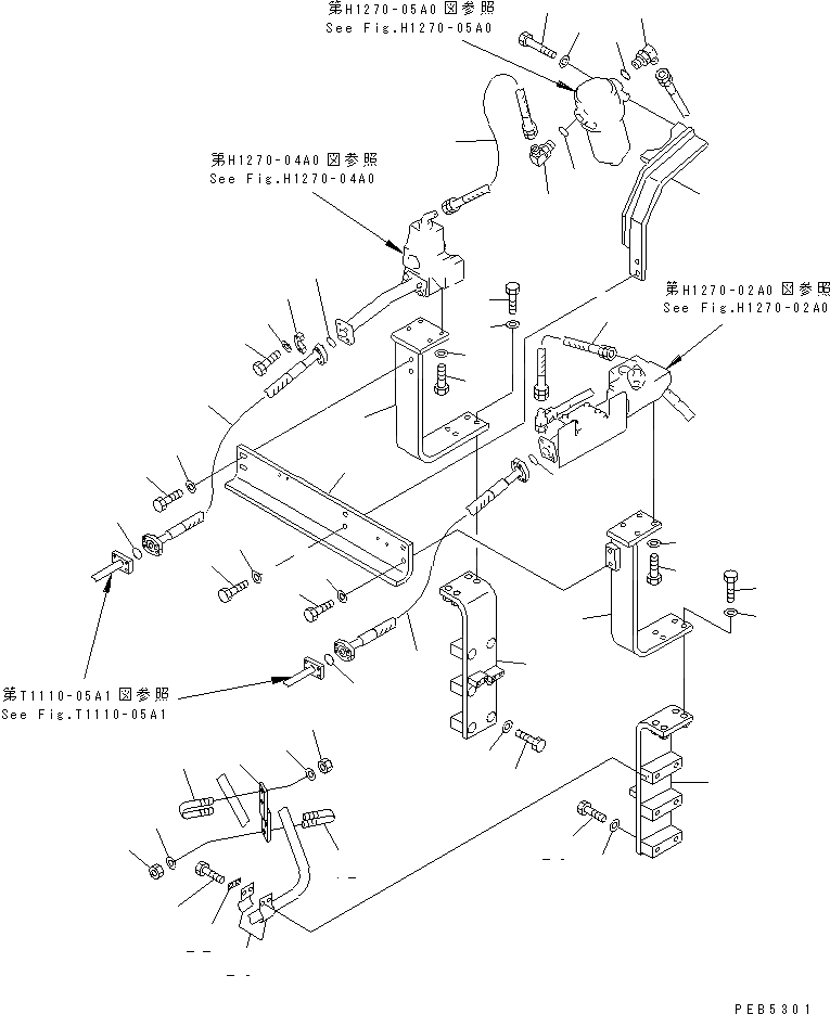 Схема запчастей Komatsu PC210-6D - НАВЕСНОЕ ОБОРУД-Е ( АКТУАТОР) (ВОЗВРАТ. ЛИНИЯ)(№98-8) ГИДРАВЛИКА