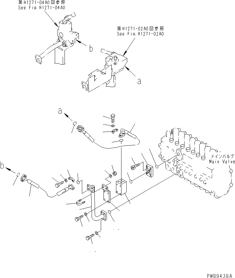 Схема запчастей Komatsu PC210-6D - НАВЕСНОЕ ОБОРУД-Е ( АКТУАТОР) (КЛАПАН) ГИДРАВЛИКА