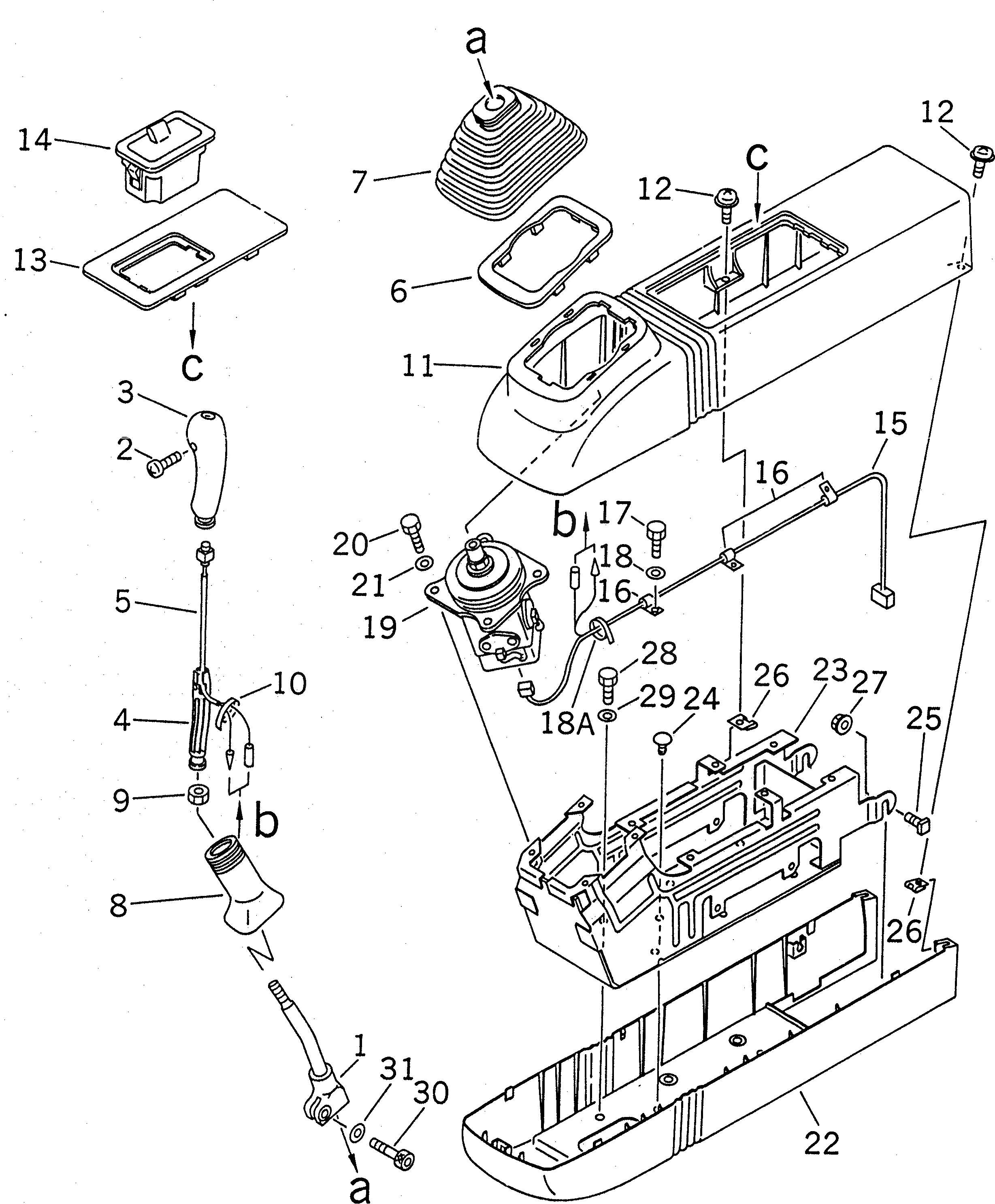 Схема запчастей Komatsu PC210-6G - ЛЕВ. СТОЙКА (РЫЧАГ И COVER) (РАБОЧ. РЫЧАГ С КЛАПАН EPC) ( TOUCH DIGGING POWER UP)(№-979) КАБИНА ОПЕРАТОРА И СИСТЕМА УПРАВЛЕНИЯ