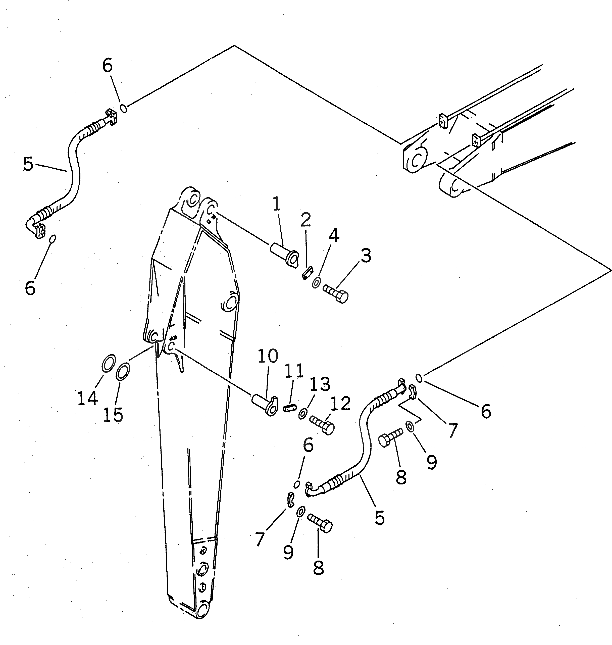 Схема запчастей Komatsu PC210-6G - БЕЗ РУКОЯТИЧАСТИ РАБОЧЕЕ ОБОРУДОВАНИЕ