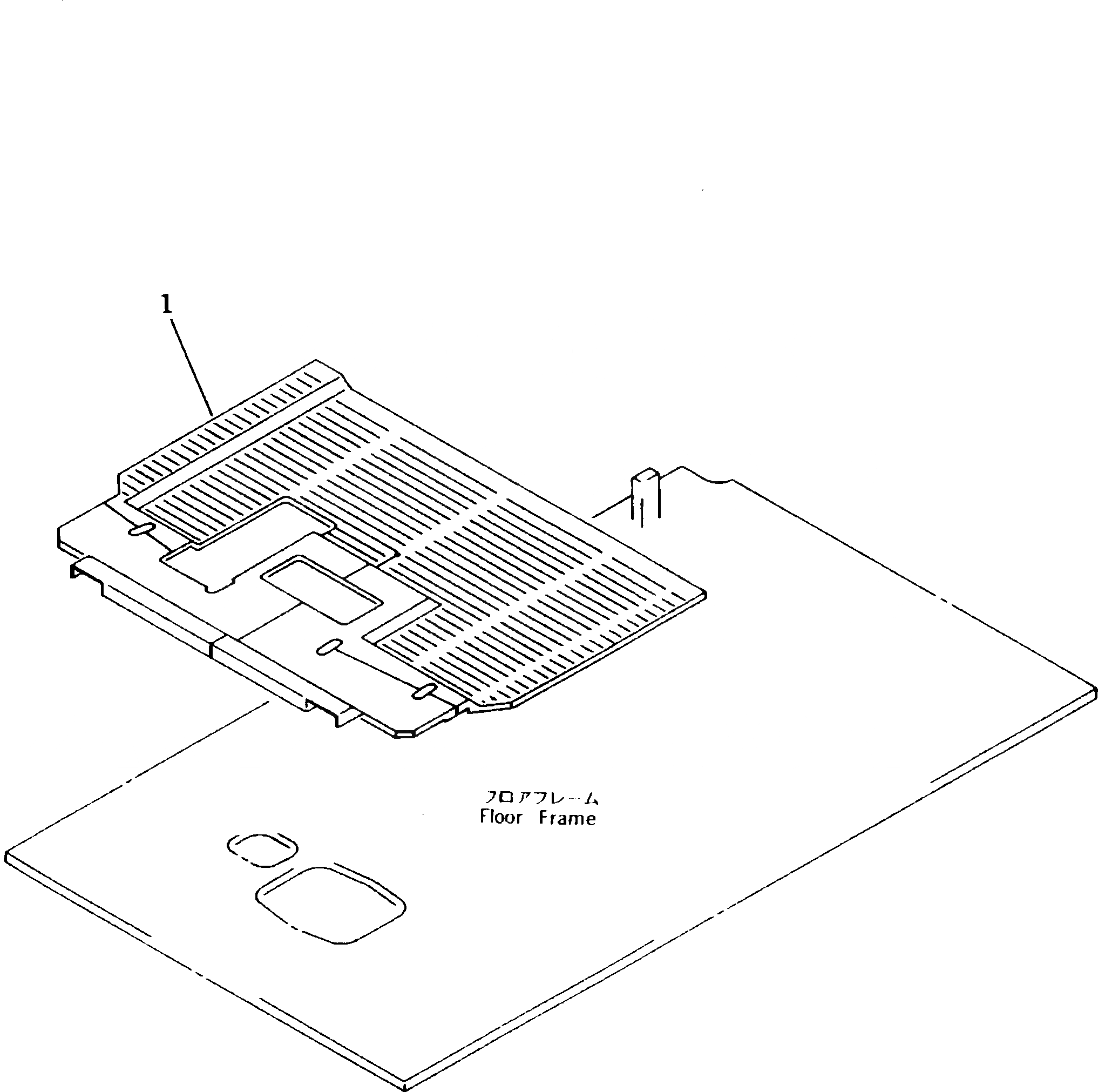 Схема запчастей Komatsu PC210-5K - ПОКРЫТИЕ ПОЛА(С ДОПОЛН. ГИДРОЛИНИЕЙ) ЧАСТИ КОРПУСА