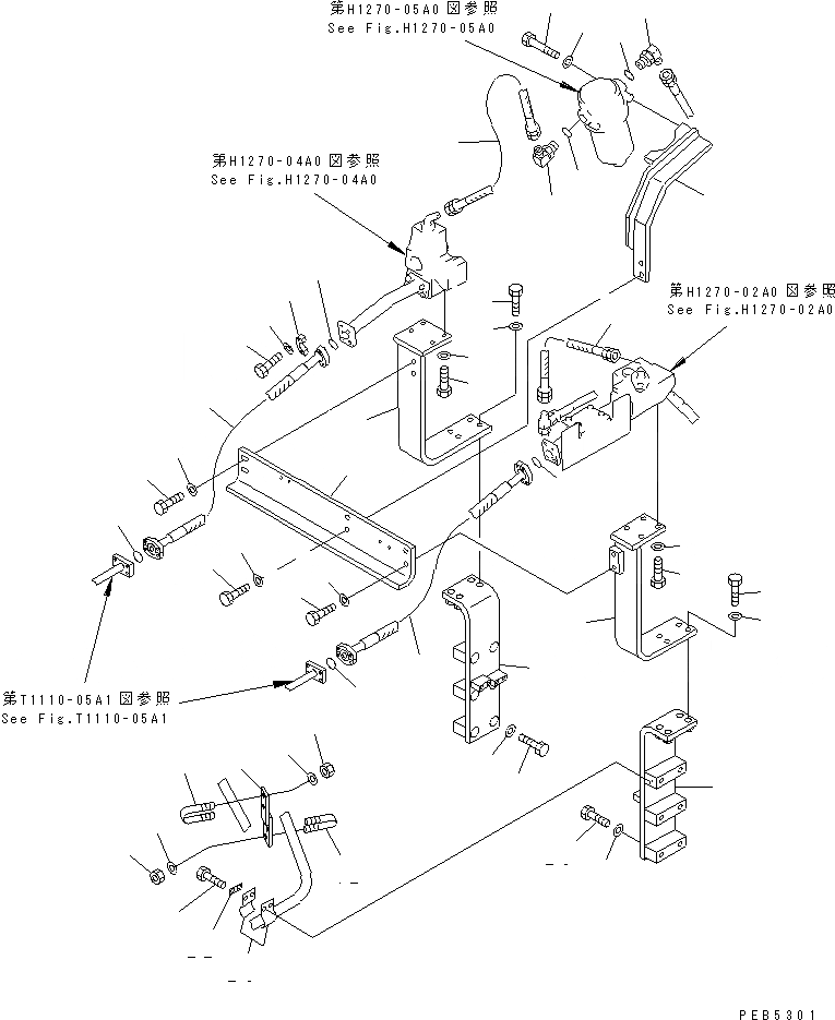 Схема запчастей Komatsu PC210-6 - НАВЕСНОЕ ОБОРУД-Е ( АКТУАТОР) (ВОЗВРАТ. ЛИНИЯ)(№9-979) ГИДРАВЛИКА
