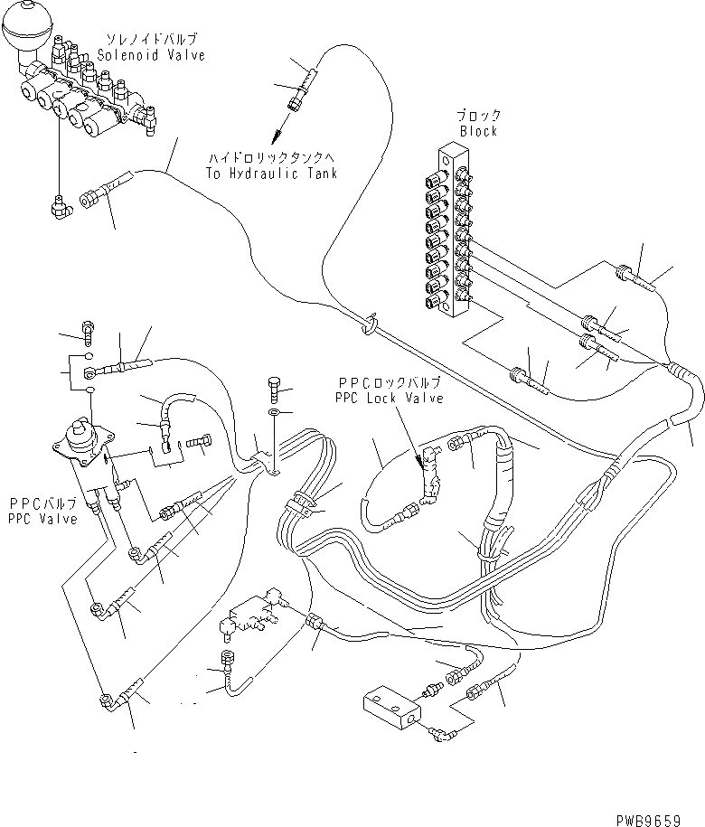Схема запчастей Komatsu PC210-6 - ОСНОВН. КОНСТРУКЦИЯ (РАБОЧАЯ ЛИНИЯ PPC) (ПАТРУБКИ ПРАВОЙ СТОЙКИ)(№-) КАБИНА ОПЕРАТОРА И СИСТЕМА УПРАВЛЕНИЯ