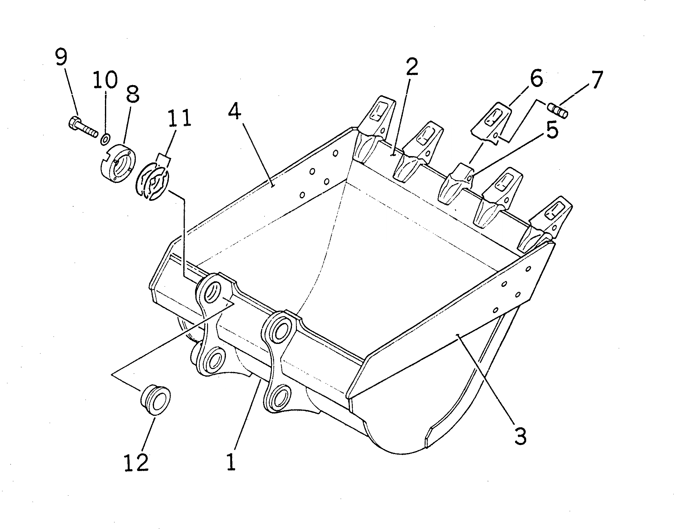 Схема запчастей Komatsu PC210-6 - КОВШ¤ .8M (CECE .7M)¤ MM (ГОРИЗОНТАЛЬН. ПАЛЕЦ)     (С РЕГУЛЯТОРОМ)(№98-) РАБОЧЕЕ ОБОРУДОВАНИЕ