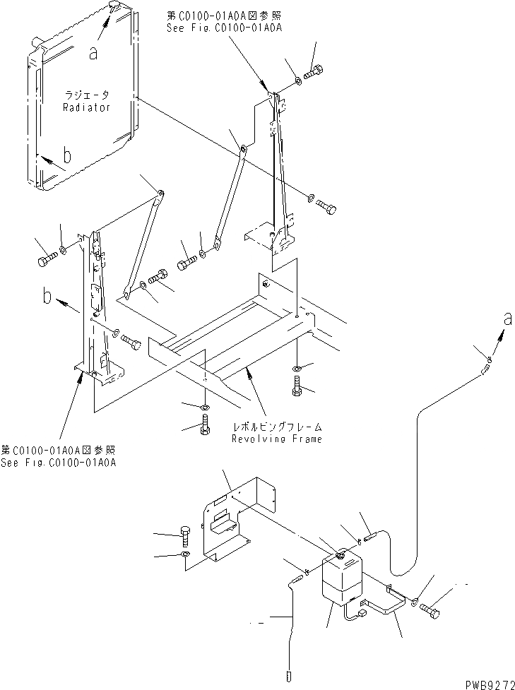 Схема запчастей Komatsu PC210-6K - ОХЛАЖД-Е (ВТОРИЧН. БАК И КРЕПЛЕНИЕ РАДИАТОРА) (ЖЕСТК. МАСЛООХЛАДИТЕЛЬ)(№K-) СИСТЕМА ОХЛАЖДЕНИЯ