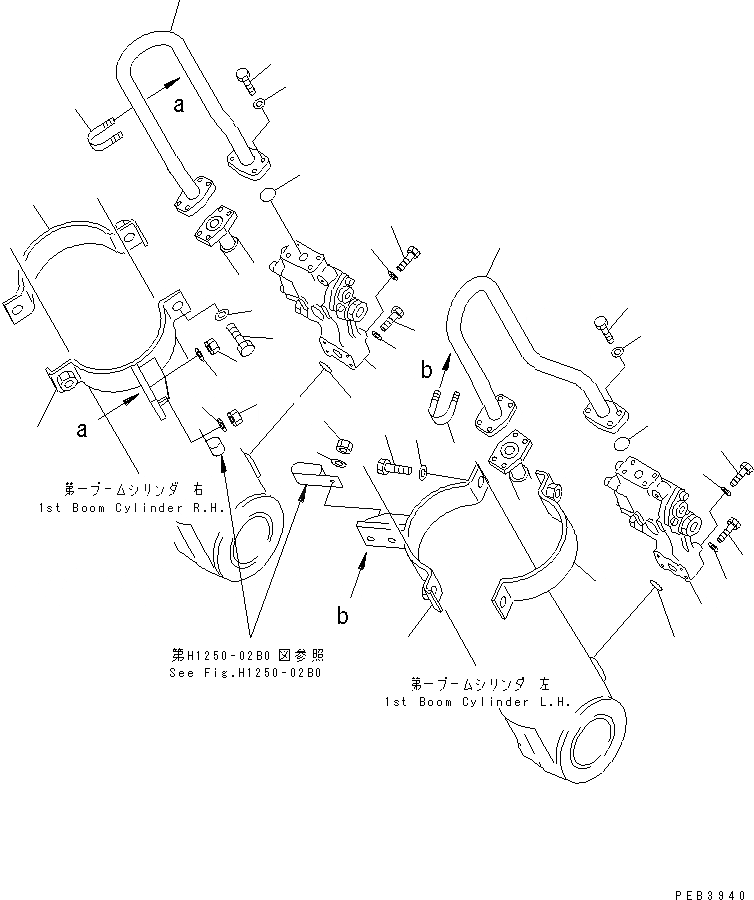 Схема запчастей Komatsu PC210-6K - ПРЕДОТВРАЩ. СМЕЩЕНИЯ (СТРЕЛА) (/) (2-СЕКЦИОНН. СТРЕЛА) ГИДРАВЛИКА