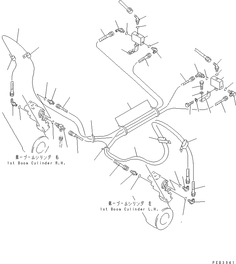 Схема запчастей Komatsu PC210-6K - ПРЕДОТВРАЩ. СМЕЩЕНИЯ (СТРЕЛА) (/) (2-СЕКЦИОНН. СТРЕЛА) ГИДРАВЛИКА