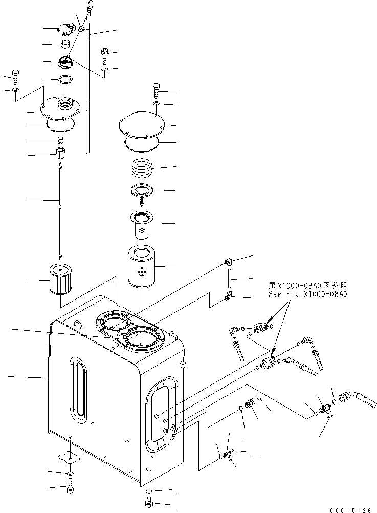 Схема запчастей Komatsu PC210-7-CG - ГИДР. БАК. (СПЕЦ-Я ДЛЯ РАЗРУШ. ЗДАНИЙ) (ДЛЯ ПОДЪЕМА РУКОЯТИ)(№8-) ГИДРАВЛИКА