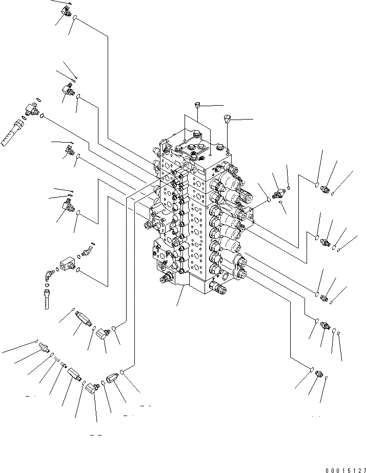 Схема запчастей Komatsu PC210-7-CG - ОСНОВН. КЛАПАН (СОЕДИНИТЕЛЬН. ЧАСТИ) ( АКТУАТОР) (/) (СПЕЦ-Я ДЛЯ РАЗРУШ. ЗДАНИЙ) (ДЛЯ ПОДЪЕМА РУКОЯТИ)(№8-) ГИДРАВЛИКА