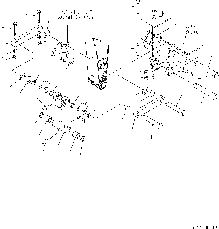Схема запчастей Komatsu PC210-7-CG - РУКОЯТЬ (.9M) (СОЕДИНЕНИЕ КОВША) (СПЕЦ-Я ДЛЯ РАЗРУШ. ЗДАНИЙ) РАБОЧЕЕ ОБОРУДОВАНИЕ