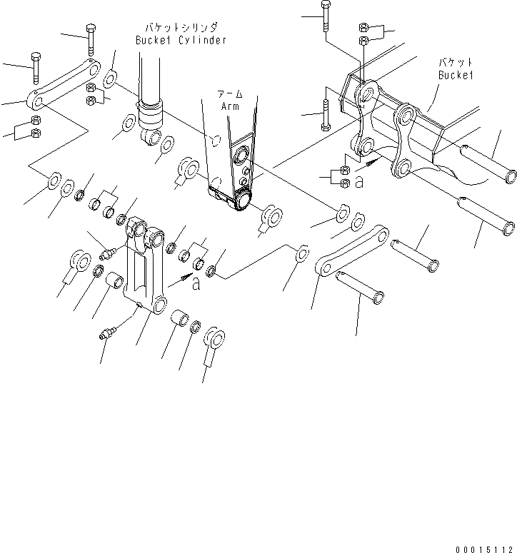 Схема запчастей Komatsu PC210-7-CG - РУКОЯТЬ (.9M) (СОЕДИНЕНИЕ КОВША) (СПЕЦ-Я ДЛЯ РАЗРУШ. ЗДАНИЙ) (ДЛЯ HITACHI) РАБОЧЕЕ ОБОРУДОВАНИЕ