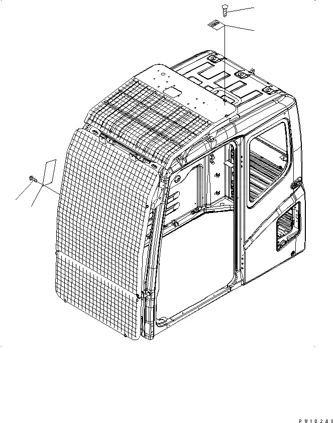 Схема запчастей Komatsu PC210-7-CG - ПРЕДУПРЕЖДАЮЩ. МАРКИРОВКА (ДЛЯ ЗАЩИТЫ LV1) (СПЕЦ-Я ДЛЯ РАЗРУШ. ЗДАНИЙ) МАРКИРОВКА