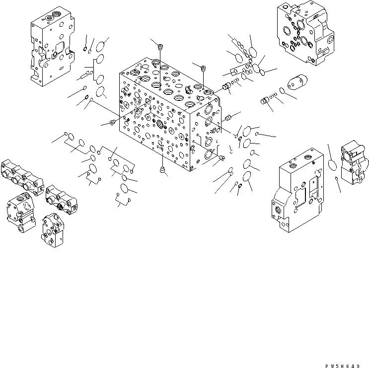 Схема запчастей Komatsu PC210-7-CG - ОСНОВН. КЛАПАН (/) ОСНОВН. КОМПОНЕНТЫ И РЕМКОМПЛЕКТЫ