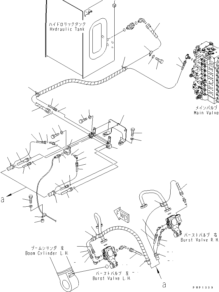 Схема запчастей Komatsu PC210-7K - КЛАПАН ПЕРЕГРУЗКИ СТРЕЛЫ (СТРЕЛА) (ШАССИ) (№-7) ГИДРАВЛИКА