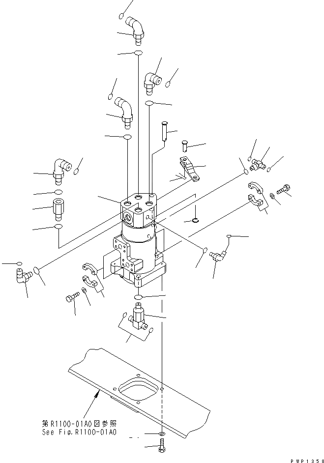 Схема запчастей Komatsu PC210-7K - ПОВОРОТНОЕ СОЕДИНЕНИЕ (СОЕДИНИТЕЛЬН. ЧАСТИ) ПОВОРОТН. КРУГ И КОМПОНЕНТЫ