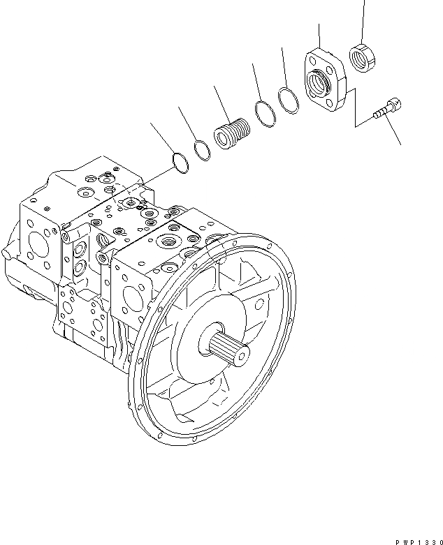 Схема запчастей Komatsu PC210-7K - ОСНОВН. НАСОС (9/) ОСНОВН. КОМПОНЕНТЫ И РЕМКОМПЛЕКТЫ