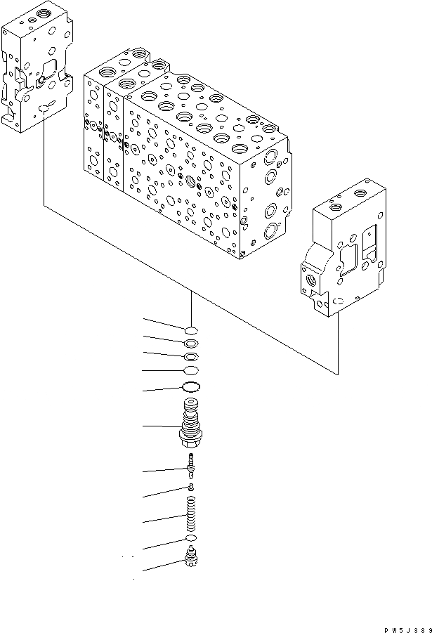 Схема запчастей Komatsu PC210-7K - ОСНОВН. КЛАПАН (-АКТУАТОР) (8/) (ДЛЯ 2-СЕКЦИОНН. СТРЕЛЫ)(№K-K) ОСНОВН. КОМПОНЕНТЫ И РЕМКОМПЛЕКТЫ
