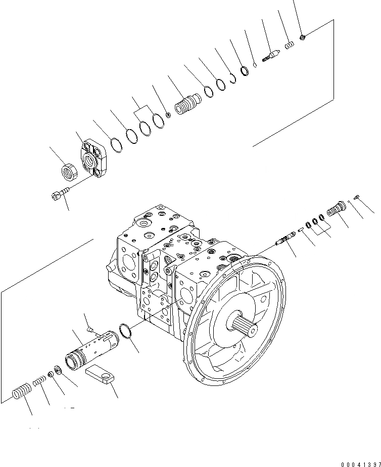 Схема запчастей Komatsu PC210-8K - ОСНОВН. НАСОС (/) Y ОСНОВН. КОМПОНЕНТЫ И РЕМКОМПЛЕКТЫ