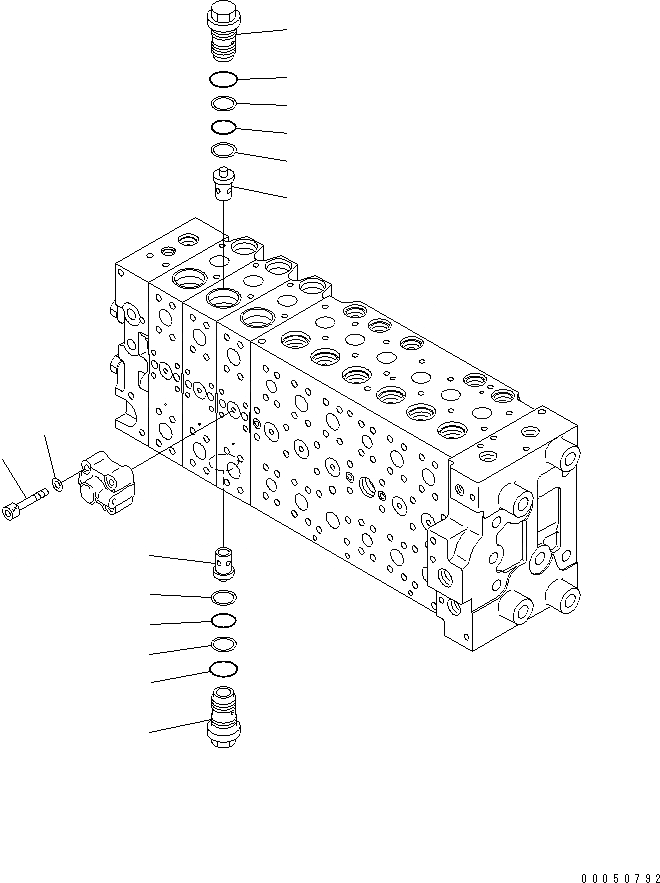 Схема запчастей Komatsu PC210-8K - ОСНОВН. КЛАПАН (-АКТУАТОР) (9/) (ДЛЯ 2-СЕКЦИОНН. СТРЕЛЫ) Y ОСНОВН. КОМПОНЕНТЫ И РЕМКОМПЛЕКТЫ