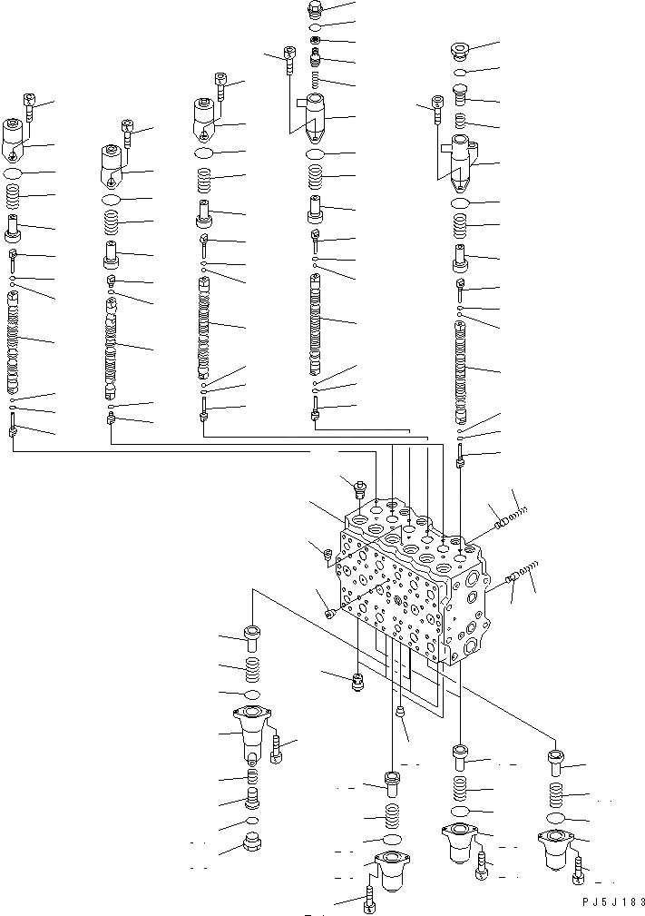 Схема запчастей Komatsu PC210LC-6G - ОСНОВН. КЛАПАН (-АКТУАТОР) (/)(№-9) ОСНОВН. КОМПОНЕНТЫ И РЕМКОМПЛЕКТЫ