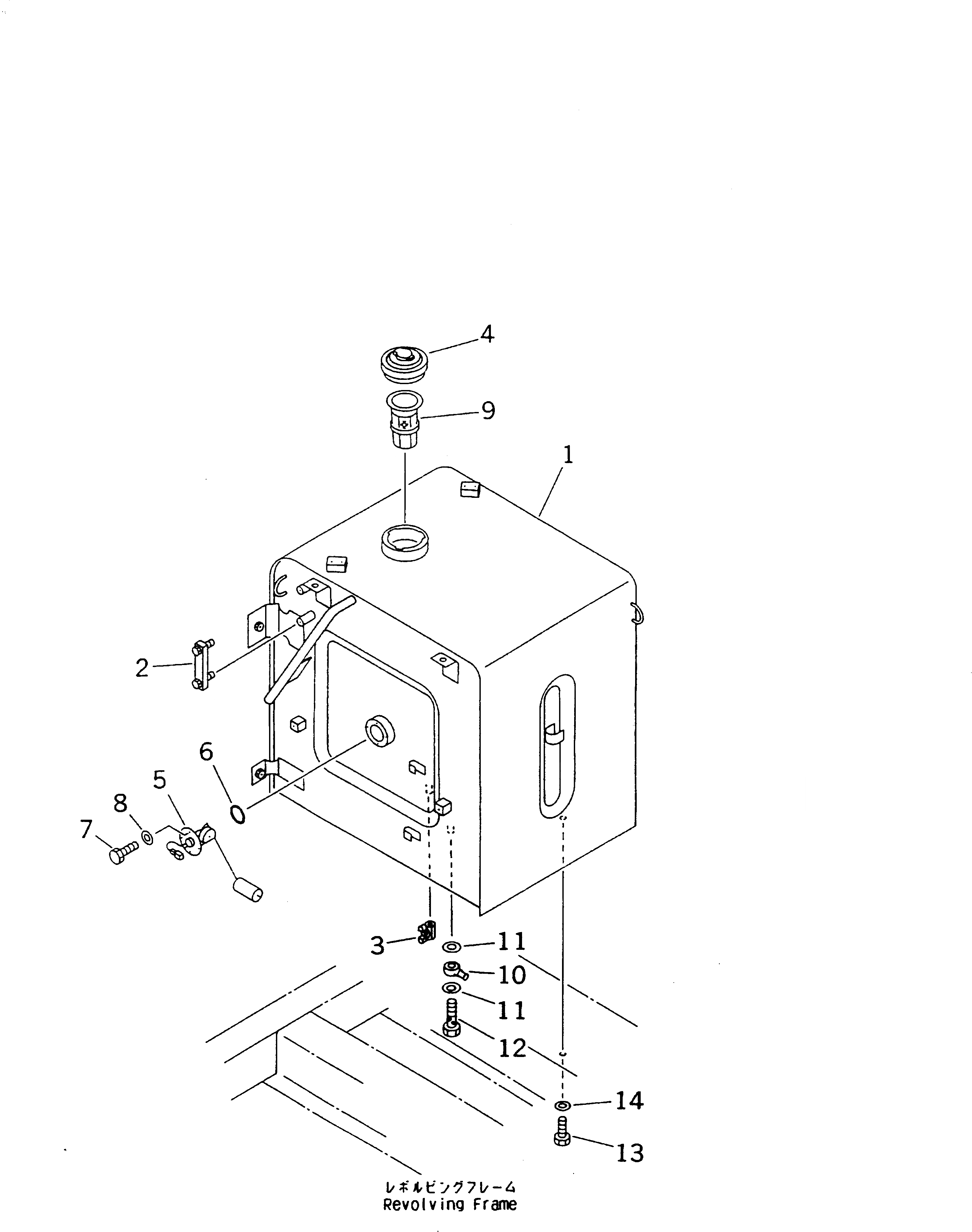 Схема запчастей Komatsu PC210LC-6K - ТОПЛИВН. БАК.(№K-K999) ТОПЛИВН. БАК. AND КОМПОНЕНТЫ